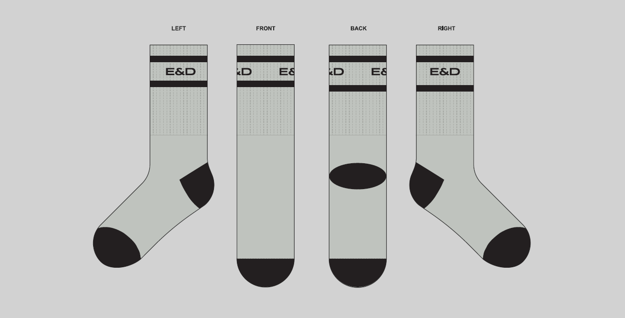 E&D Grey Marle Stripes