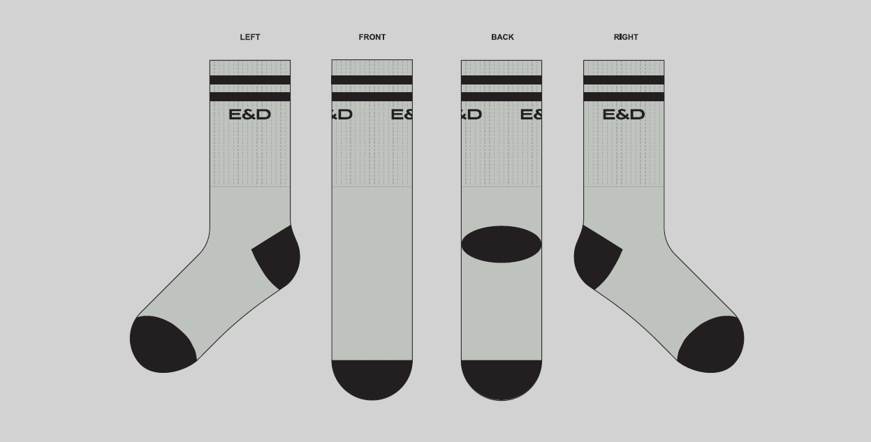 E&D Grey Marle Pro Stripes