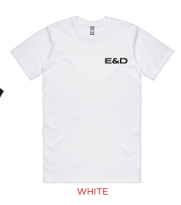 E&D Classic Tee — White Noise