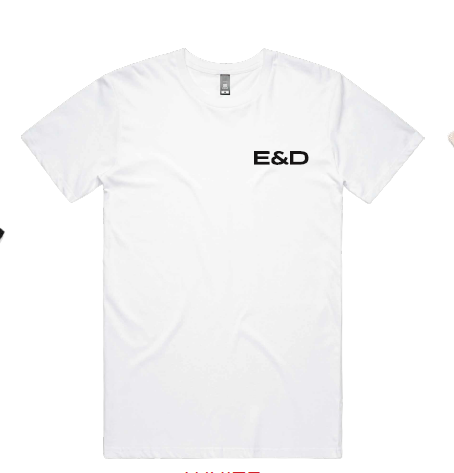 E&D Staple Tee — White Noise